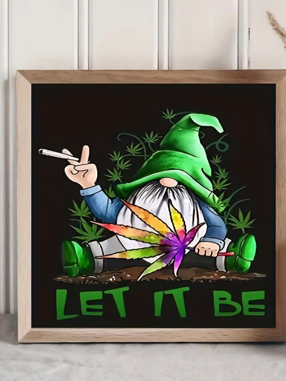 Brand New 420 Gnome 5D Diamond Painting Kit "Let It Be"